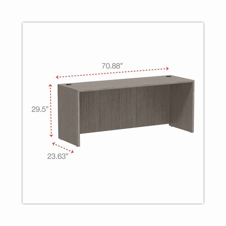 Alera Alera Valencia Series Credenza Shell, 70.88w x 23.63d x 29.5h, Gray ALEVA257224GY